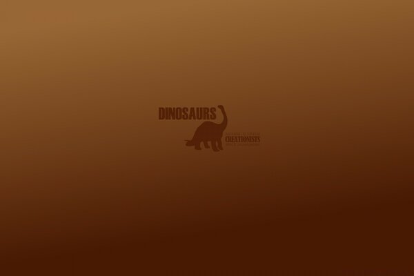 A small dinosaur on a brown background