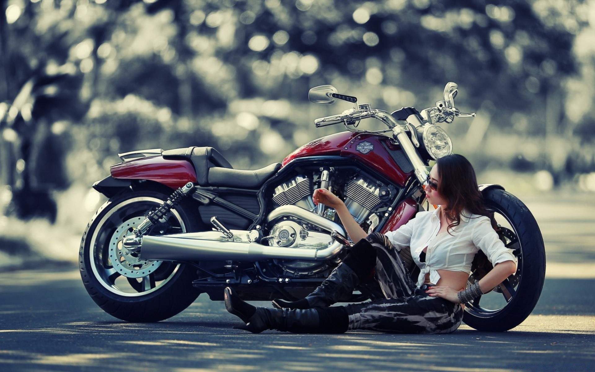 the other girls bike vehicle transportation system race wheel biker road hurry drive adult competition action street