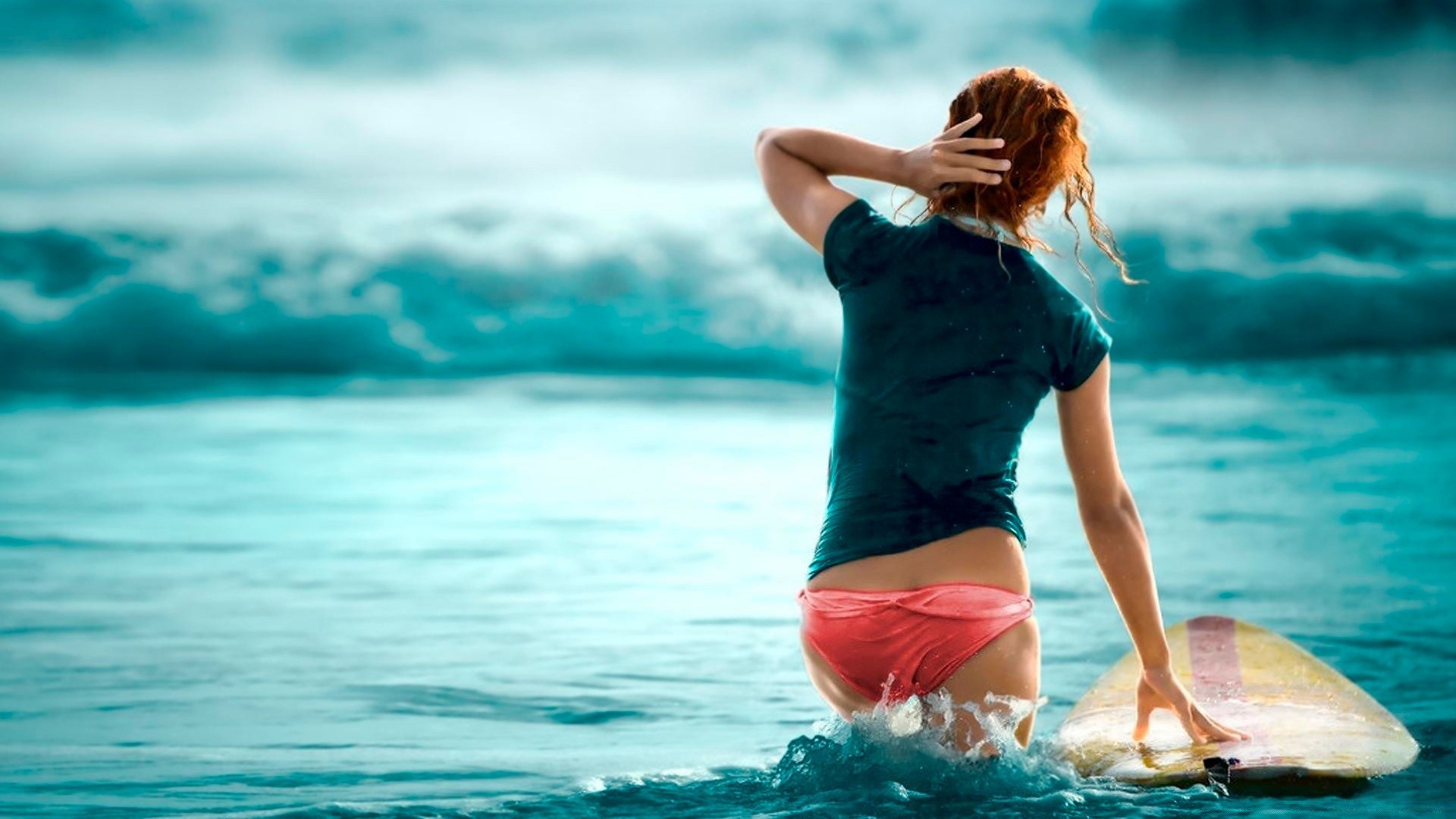 andere mädchen wasser meer sommer ozean strand urlaub sand tropisch urlaub reisen meer tan sonne bikini natur entspannung urlaub gutes wetter