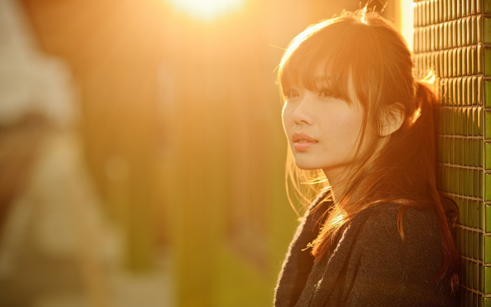 cara y sonrisa mujer retrato desenfoque chica solo naturaleza adulto otoño relajación al aire libre buen tiempo moda luz