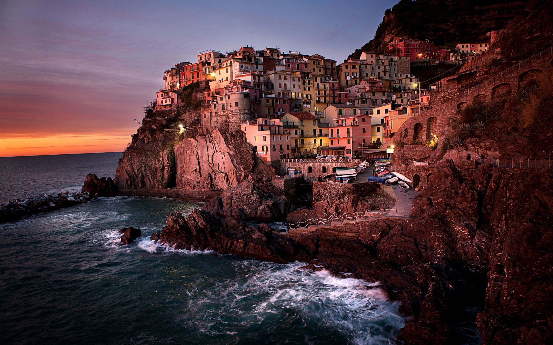 ville eau voyage mer mer coucher de soleil océan soirée plage à l extérieur scénique paysage rock crépuscule aube