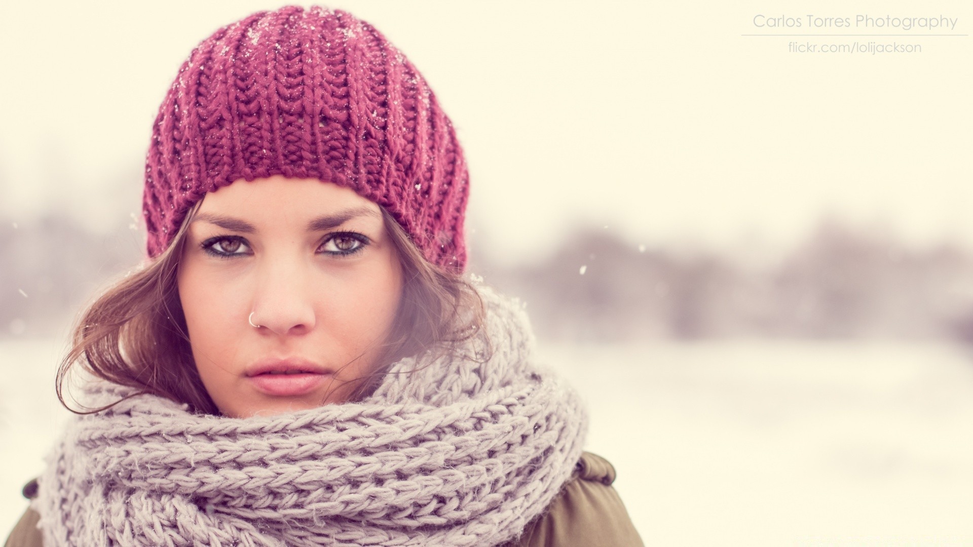 the other girls winter cold scarf wool snow warmly sweater frost fall woman fashion knitwear beanie cute