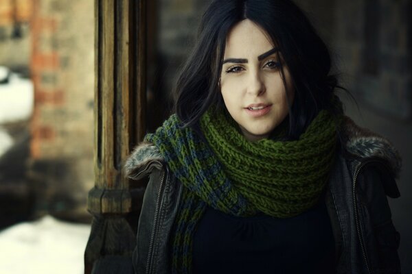 Portrait of a girl with dark hair