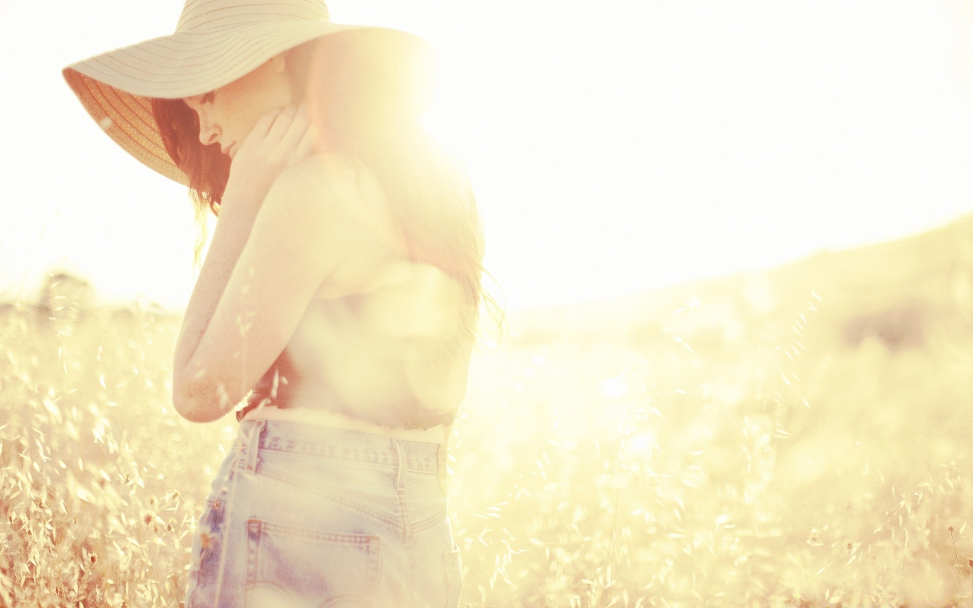 the other girls woman girl nature summer blur portrait beach one