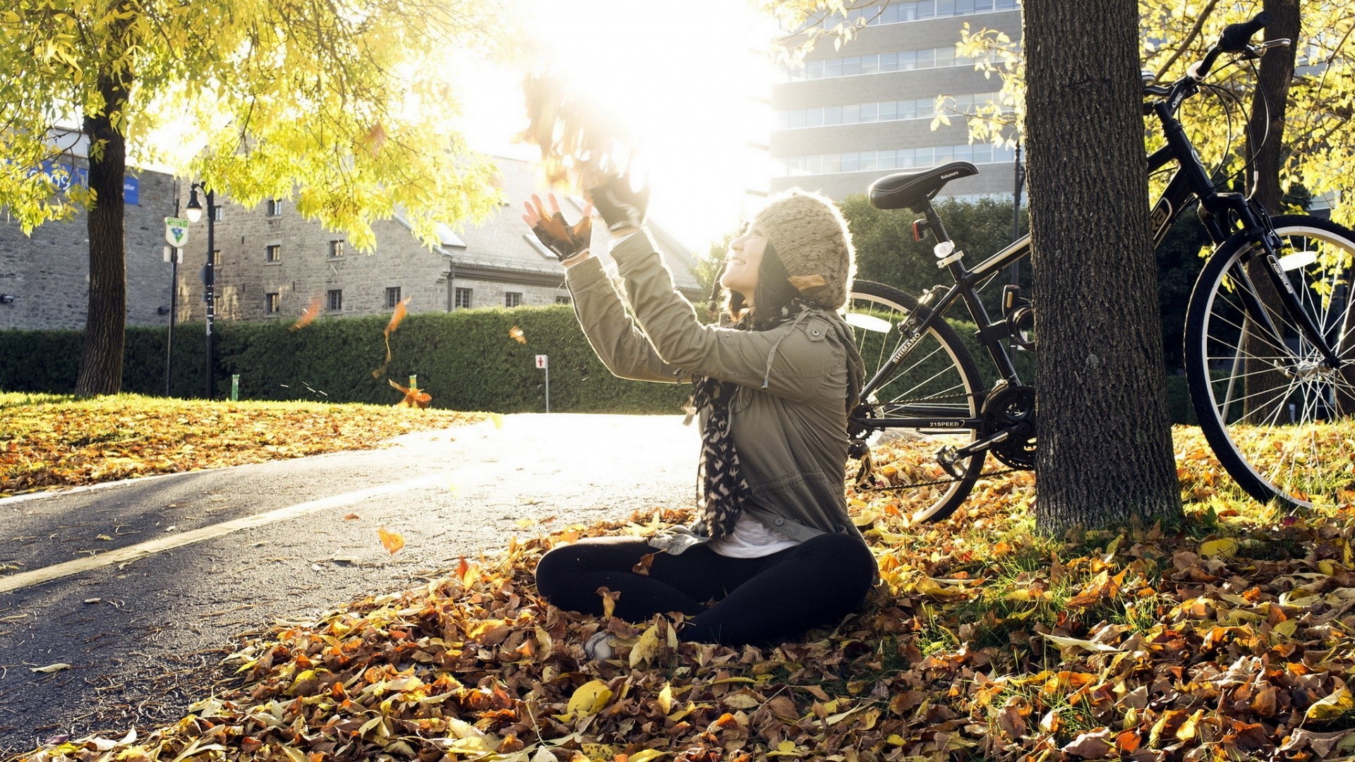 the other girls fall leaf park nature tree season maple wood outdoors leisure outside environment road lifestyle girl relaxation fair weather walk person