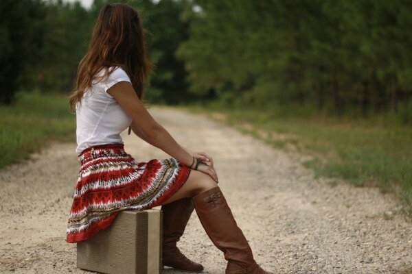 Girl and nature outdoors