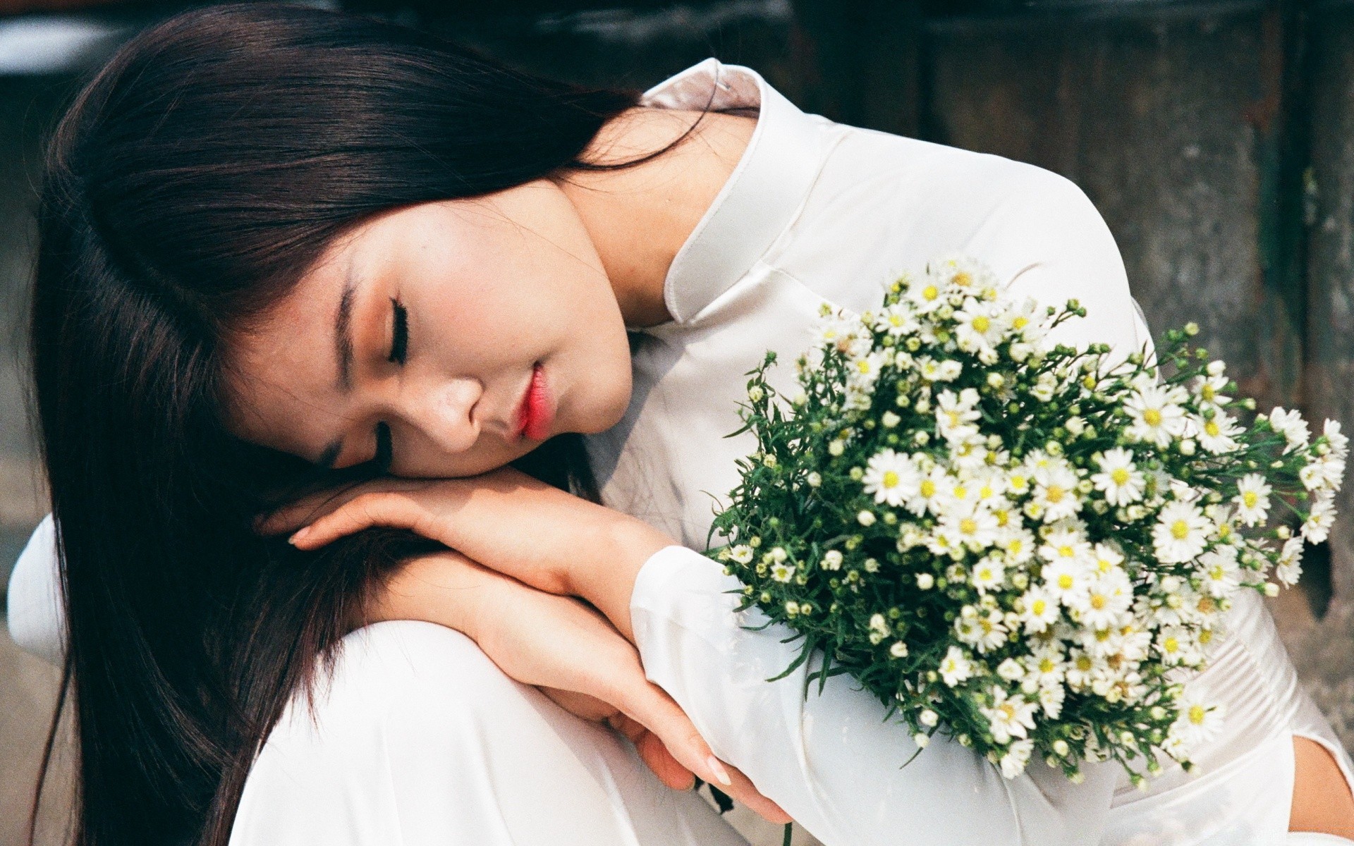 andere mädchen blume frau mädchen porträt entspannung schön sommer natur hochzeit blumenstrauß liebe