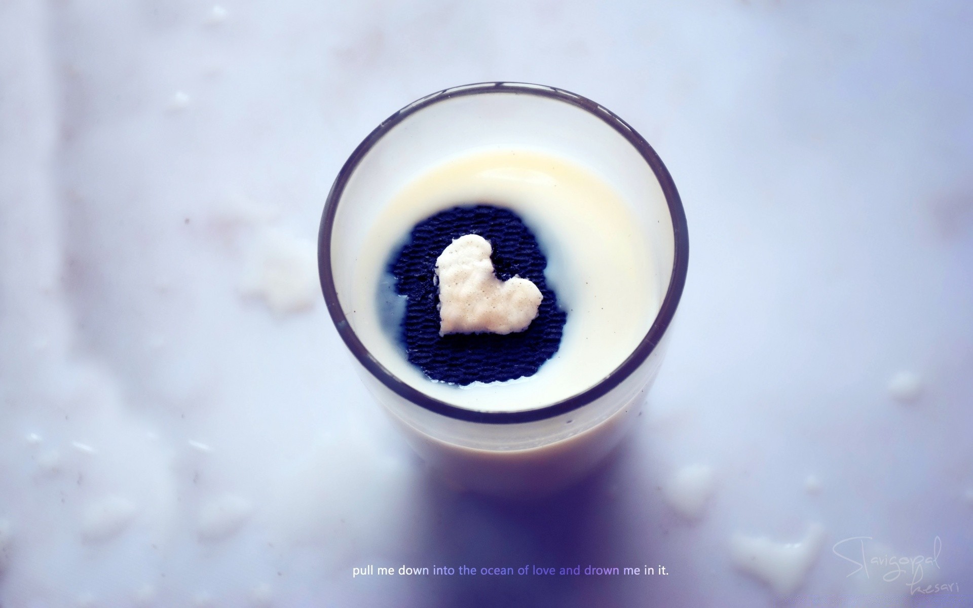 hearts drink glass cold milk cup blur food