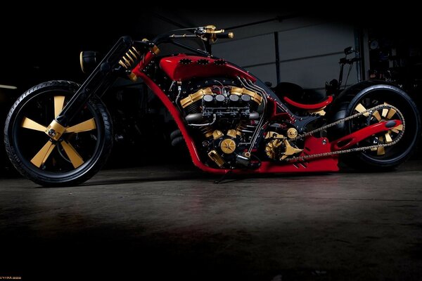 Custom Designer fast powerful motorcycle