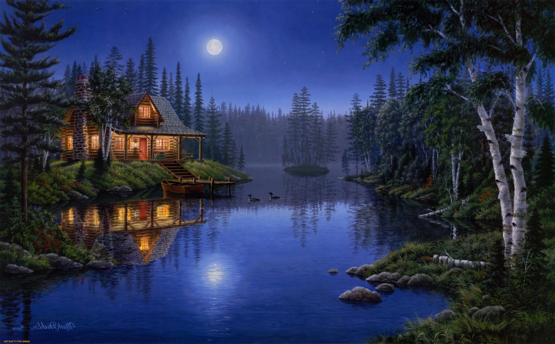 night evening twilight lake water reflection tree wood outdoors landscape nature travel river scenic mountain sky