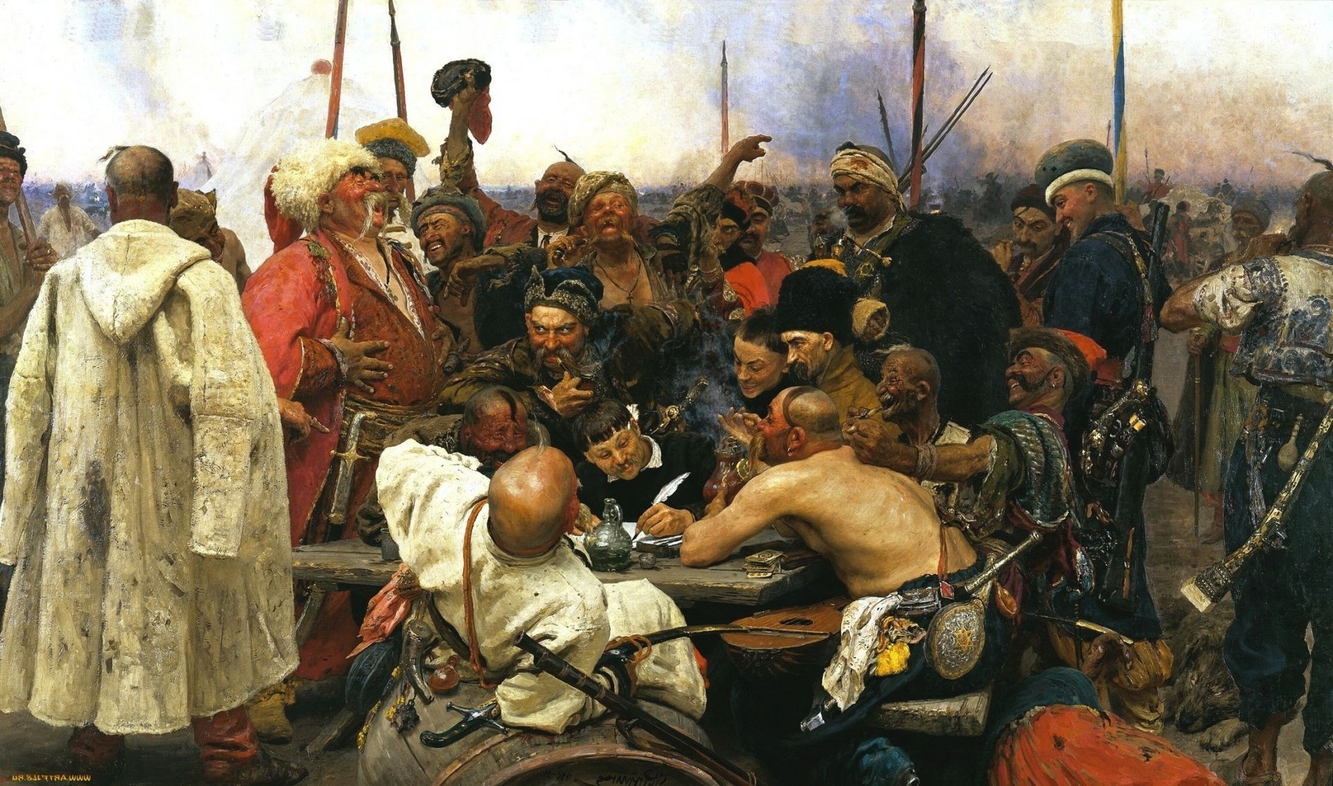 criativo religião grupo adulto pintura vestir muitos homem véu cruz arte militar armas soldado guerra padre santo deus páscoa pêlos faciais