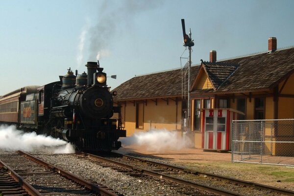 Locomotiva a carbone. Selvaggio Texas