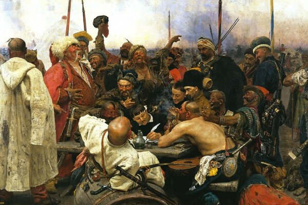 The picture of the Cossacks or the Cossacks of Repin