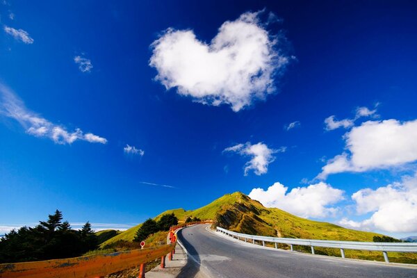 Blue sky and white cloud