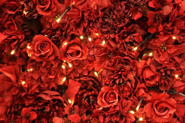 Roses romantiques pour une ambiance festive