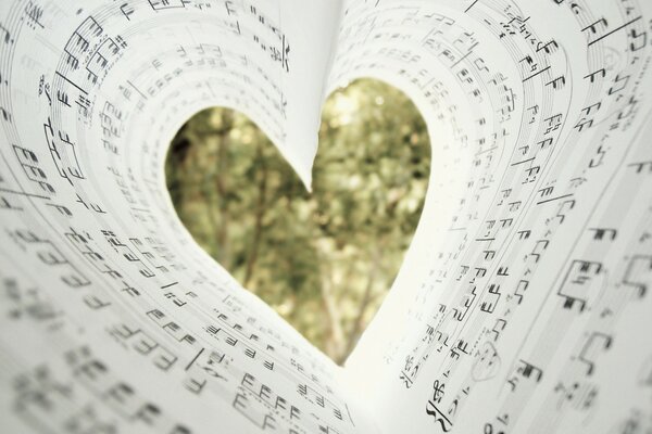 Heart of sheet music