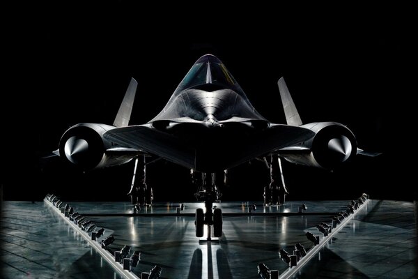 Huge futuristic fighter plane