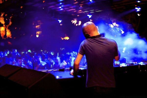 Musician DJ at the concert festival