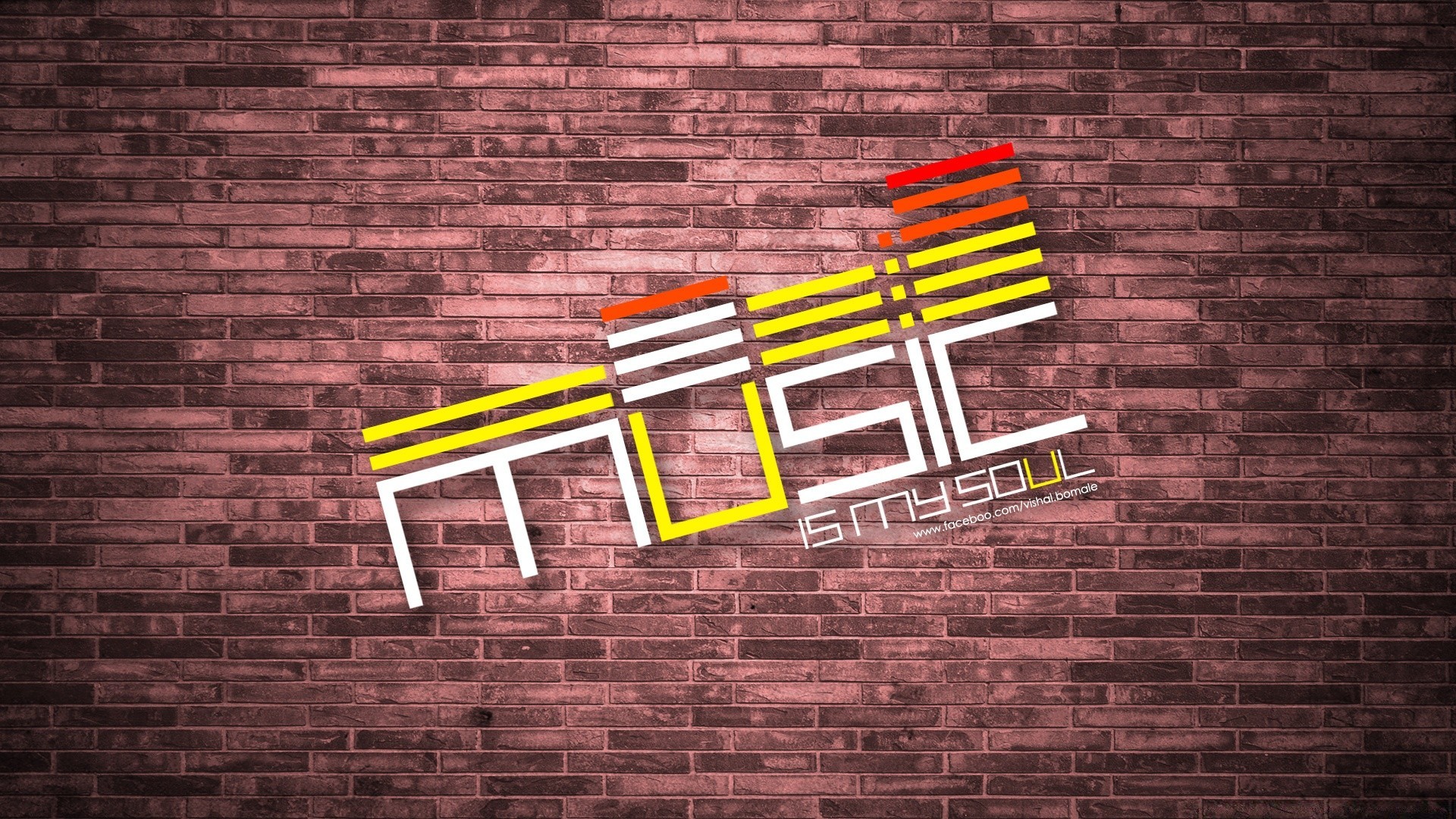 music wall desktop retro brick old stripe urban