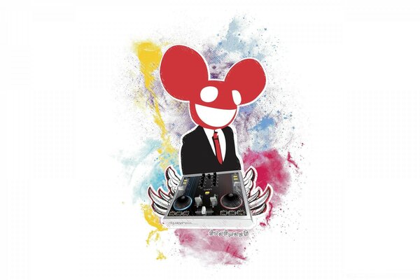 Imagen de Mickey mouse con un hocico rojo