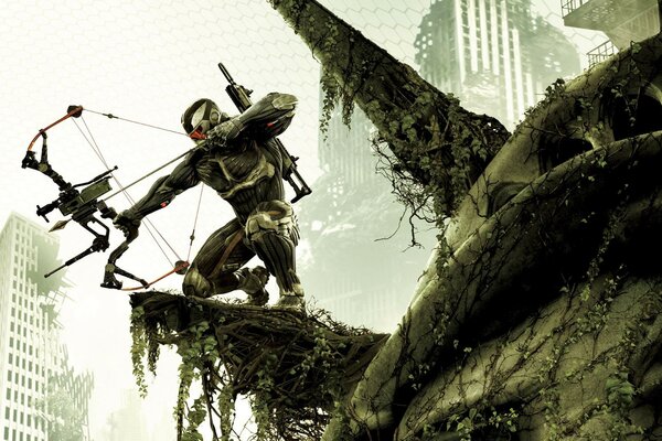 Crysis 3 Nanoanzug Bogen Stadtdschungel