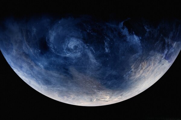 Image of a large moon on a black background