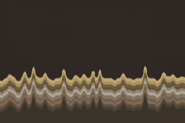 Ondas marrons como montanhas