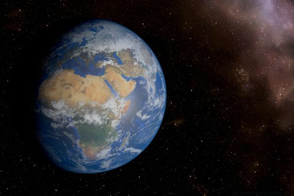 Fantastic space view of the earth in 8k resolution