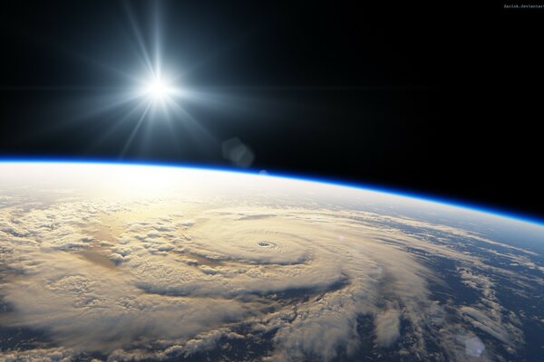 Space atmosphere view of the moon