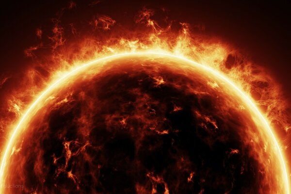 Eclipse solar flamejante quente