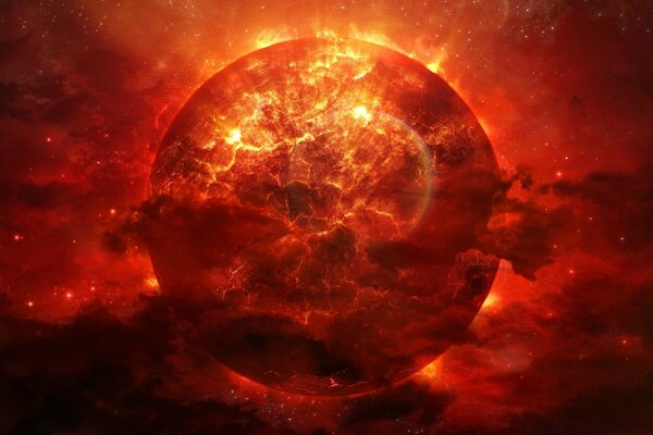 A fiery planet in our galaxy