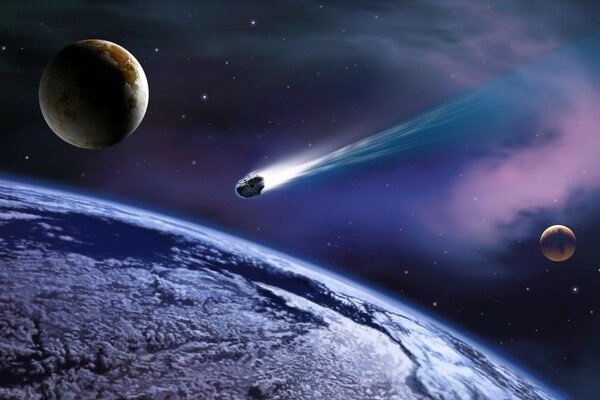 Meteorite cuts the night sky in half