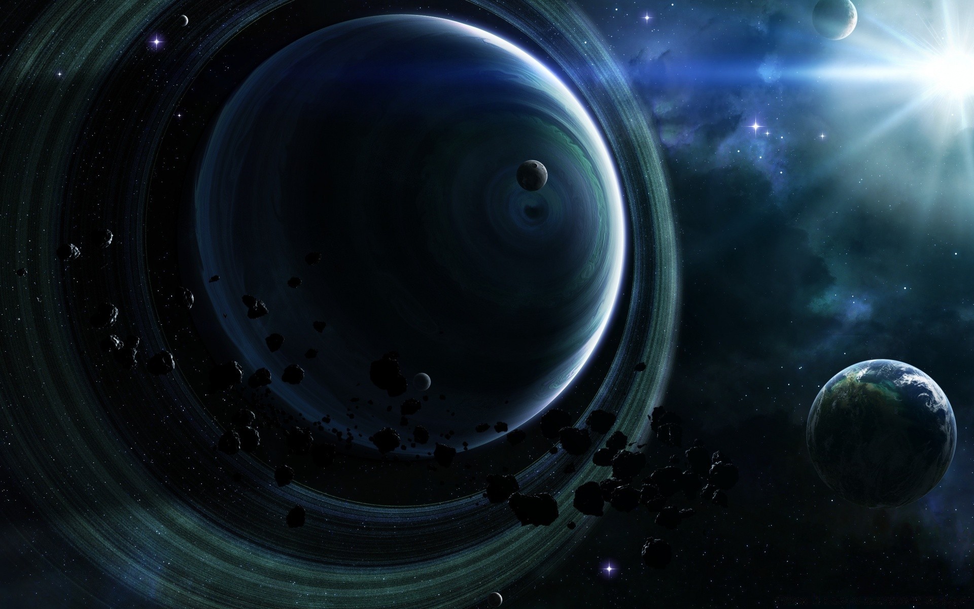 planets astronomy moon abstract science space blur energy desktop