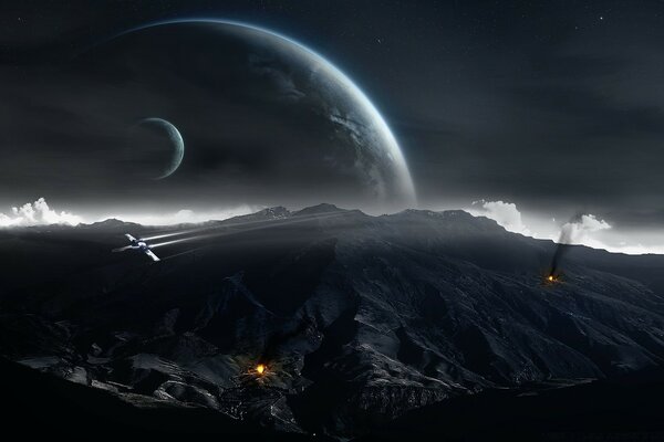 Fantastic landscapes of space and planets