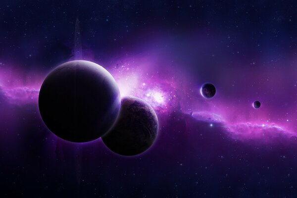 The planet in pink and black