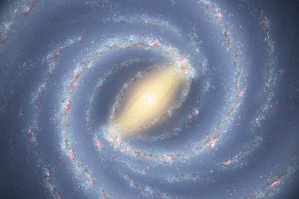 The boundless spiral of the galaxy in space