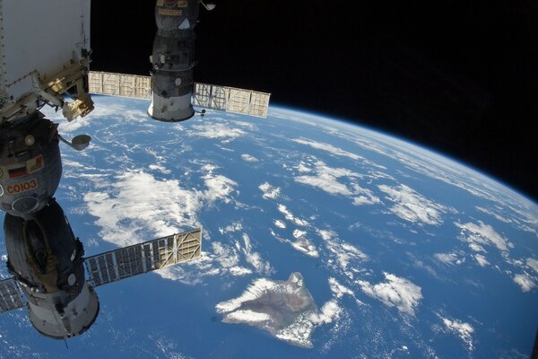 Image of the earth from a spaceship