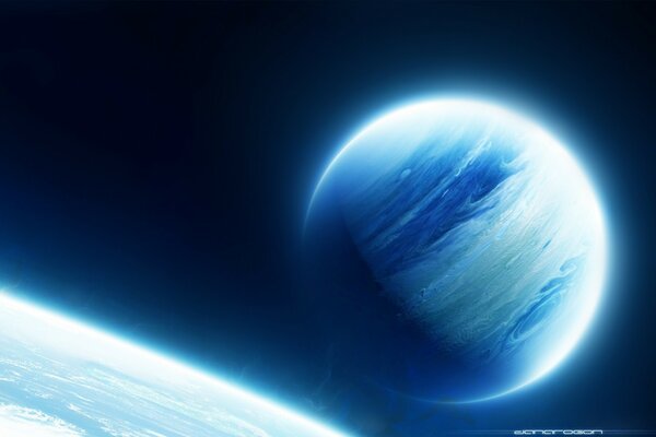 View of the earth from another planet