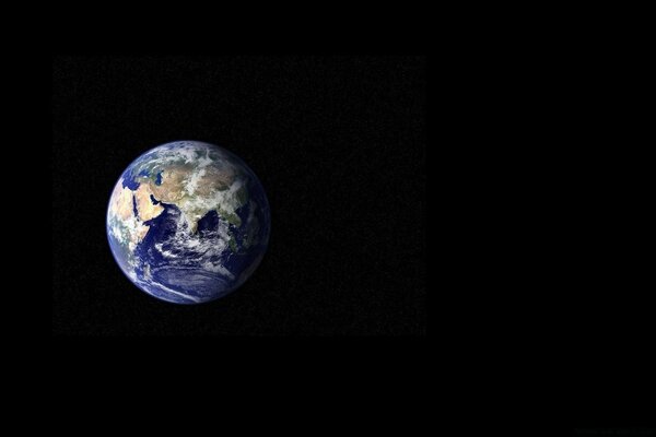 Espace noir et planète Terre