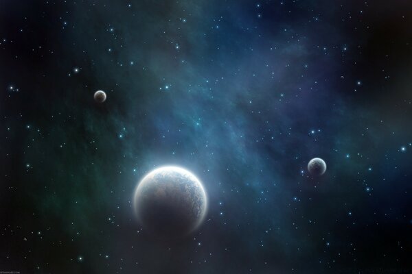 A fantasy picture. space and planets