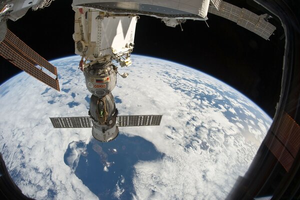 View of the Earth from a spaceship