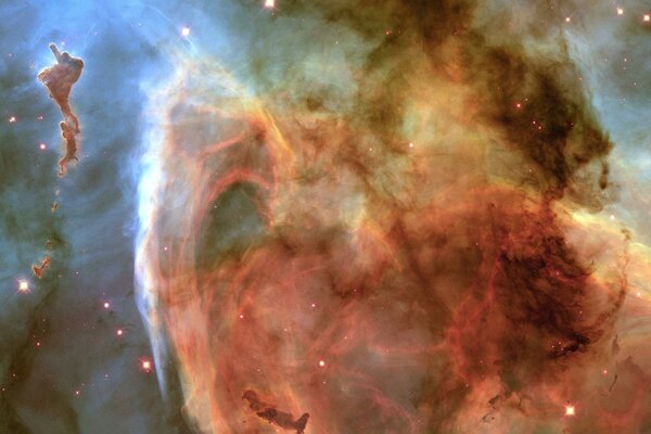 View of the surreal cosmic nebula