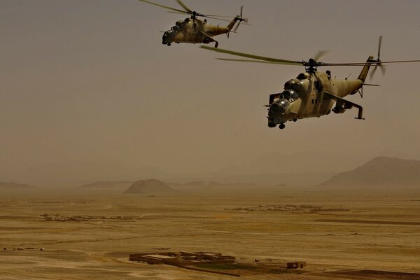 Aviación militar: helicópteros en el cielo