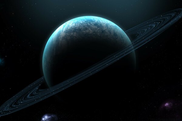 Saturn. Saturnring. Weltall