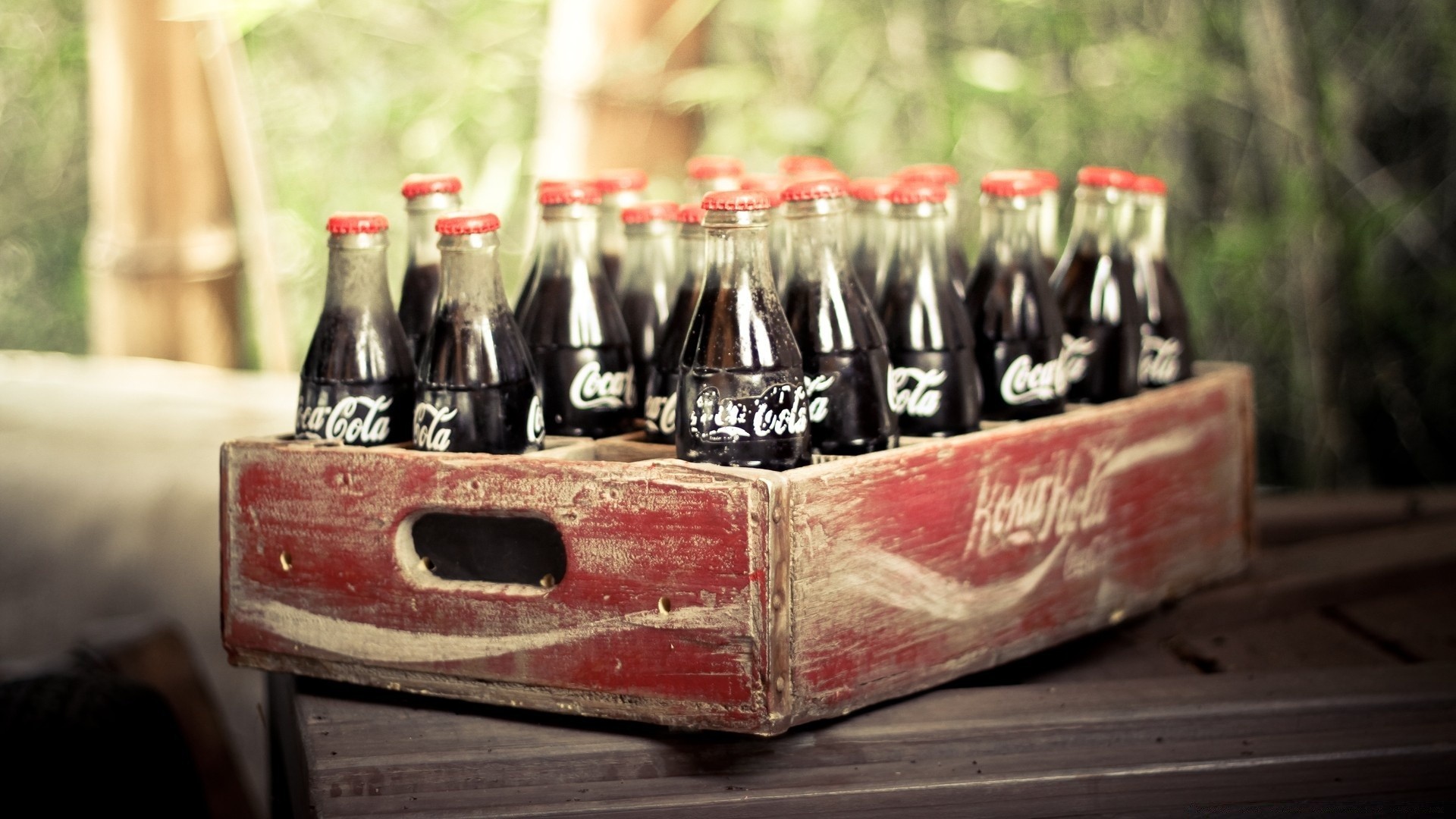 vintage beer wood drink bottle container