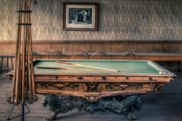 Billiard table and a rack for Kiev