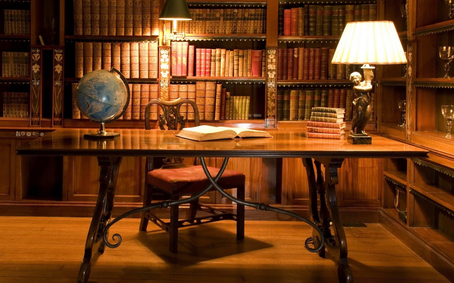 Antique Library Desk - Android wallpapers