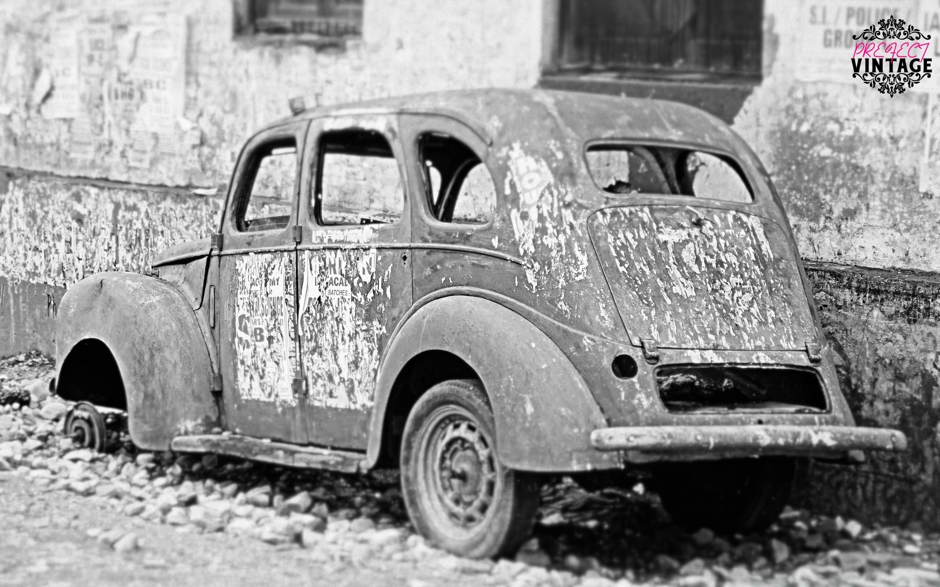 vintage auto sistema di trasporto auto all aperto nostalgia orizzontale retro abbandonato in bianco e nero rotto vecchio