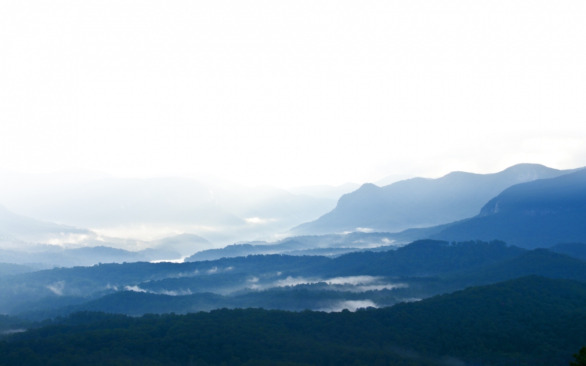 vintage montagnes paysage ciel brouillard nature voyage de plein air