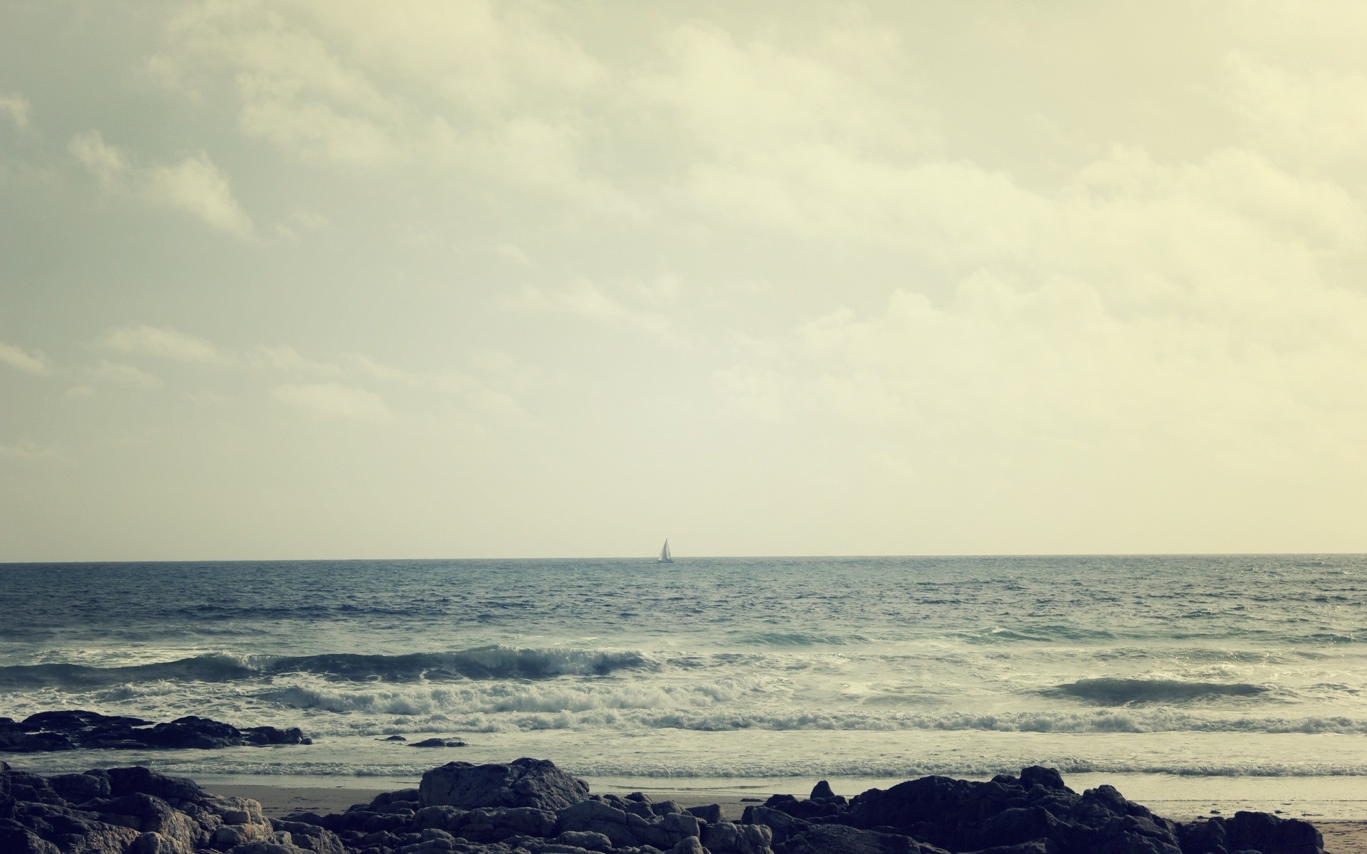 vintage paisagem água céu natureza mar praia nuvem ao ar livre